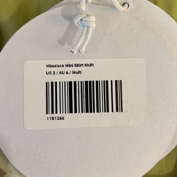 NWT Princess Polly Misuraca Green Geometric Printed Mini Skirt - 2 - Picture 9 of 13